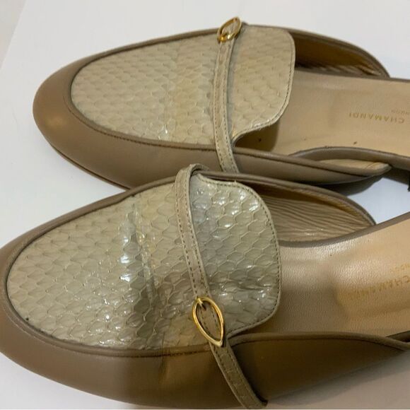 JENNIFER CHAMANDI Women gray Snakeskin  mules Flat Shoe EU 36.5/US 6.5 - Picture 10 of 13